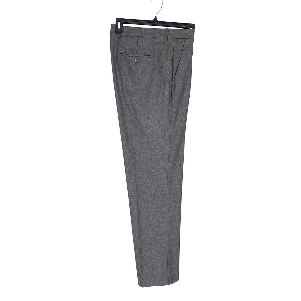 Perry Ellis Mens Slim Fit Dress Pants 36x29 Alloy Grey Solid Stretch Micro Twill - Picture 4 of 13